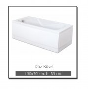 Klaros Oturmasız Dikdörtgen Küvet Modelleri