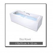 Teos Oturmasız Dikdörtgen Küvet Modelleri